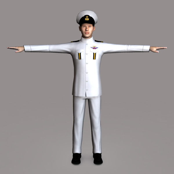 3d navy male 01 - Navy Male 01 by ignisfatuus